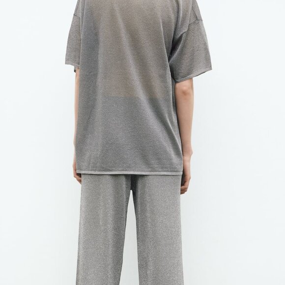 NWT Zara Metallic Silver Matching Set - Picture 8 of 8